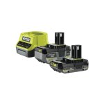 Ryobi pack 2 batteries 18v one + 4. 0ah et 2. 0ah - chargeur rapide 2. 0ah rc18120 - 242x