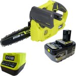 Ryobi ry18cs20a - 0 18 v one + trononneuse  chane sans fil 20 cm compact + 1x batterie 4, 0 ah + chargeur ...