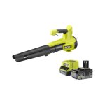 Souffleur turbo jet 18v ryobi soufflerie 160 km / h - batterie 4, 0ah - chargeur - ry18blb - 140