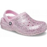 Sabot classique � paillettes doubl� crocs t 207463 c6 i eu 2223 flamingo