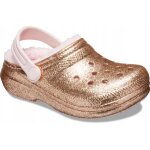 Sabot � paillettes doubl� classique crocs k 207462 c11eu 2829 rose dor�