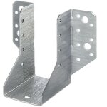 Sabot de charpente type a 50 x 105 mm ? acier galvanis� sendzimir ? fixation 4 trous � 9 mm ? pour poutres ...