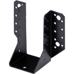 Sabot de poutre type a plastifi noir 64 x 128 mm ? acier galvanis avec revtement noir ? marque alberts ...