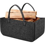 Sac de 50 x 25 x 25cm transport pour bois de chauffage, xl panier  bches en feutre, sacs pliables pour ...