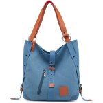 Sac � bandouli�re multifonctionnel d�contract� pour femme en toile (bleu)