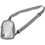 Sac bandouli�re transparent tendance grande capacit� imperm�able en pvc gris