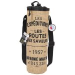 Sac bouteille isotherme marron de 1, 5l avec message