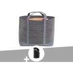 Sac à bûches et à granulés belharra gris + pelle à granulés - le marquier Sac à bûches et à granulés belharra gris + pelle à granulés - le marquier