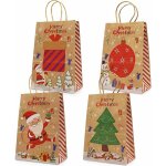 Sacs cadeaux de nol en kraft 24 sacs de styles assortis sacs en papier de nol avec poignes sacs de ...