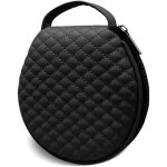 Sac cd en cuir pu rond zipp� ? capacit� 20 disques, �tanche, pour voyage / voiture / domicile