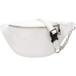 Sac de ceinture de voyage ext�rieur en cuir pu avec fermeture �clair (blanc)