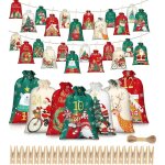Sacs � chiffres pour calendrier de l'avent de no�l, sacs en toile de jute � cordon, r�utilisables, ensemble ...
