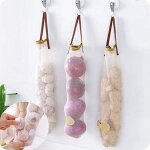 Sacs de conservation rutilisables en maille pour fruits et lgumes ? pour ail, oignons, pommes de terre, ...