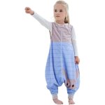 Sac de couchage enfant avec jambes en flanelle ? pyjama unisexe sans manches