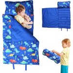 Sac de couchage sieste enfant ? anti - kick ? poign�e ? 47x20 cm roul� ? oreiller + couverture int�gr�s ...