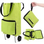 Sac de courses pliable  roulettes, chariot de courses pliable avec roues en caoutchouc, sac  roulettes ...