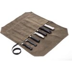 Sac � couteaux de chef 7 compartiments - toile cir�e - kaki