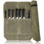 Sac � couteaux de chef, rouleau de couteau en toile cir�e, sac � couteaux � roulettes sacoche � couteaux ...