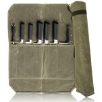 Sac � couteaux de chef, rouleau de couteau en toile cir�e, sac � couteaux � roulettes sacoche � couteaux ...