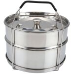 Sacs de cuisson vapeur empilables, sacs de cuisson vapeur double paroi en acier inoxydable, poign�es ...