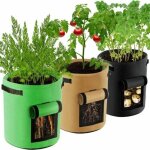 Sac de culture de plantes, gallons sacs de plantation en tissu non tiss� avec poign�es, pots respirant ...