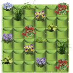 Sacs de culture suspendus � 36 poches, sacs de rangement pour plantes (1 m � 1 m, vert)