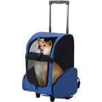 Sac � dos pour animaux de compagnie, poussette pour animaux de compagnie avec poign�e t�lescopique, sangles ...