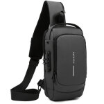 Sac � dos bandouli�re antivol multifonctionnel � mot de passe, sacoche de poitrine pour v�lo et moto, ...