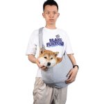 Sac � dos pour chien (gris), sac respirant pour chat, sac de transport r�glable pour chien, sac � bandouli�re ...