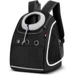 Sac � dos pour chien noir, portable, confortable et respirant pour petits chiens, chiots, chats, animaux ...