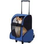 Sac � dos portable 3 en 1 pour animaux de compagnie avec poign�e t�lescopique, sangles de transport et ...