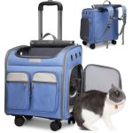 Sac dos roulettes pour transport pet poussette pet carrier puppy cat transport bag sac dos contable