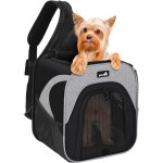 Sac � dos de transport portable en maille pour animaux de compagnie pecute, gris