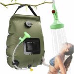 Sac de douche solaire camping, solaire sac de douche portable, 20l ext�rieur sac � eau pliable avec commutable ...