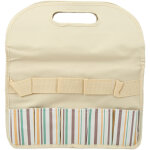 Sac fourre - tout pour outils de jardinage, grand format, en toile oxford beige � rayures color�es, avec ...