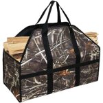 Sac fourre - tout en toile robuste pour b�ches de bois de chauffage avec design autoportant pour chemin�e ...