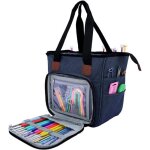 Sac fourre - tout tricot� (bleu)