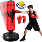 Sac de frappe enfant 160cm avec gants et pompe punching ball enfants pour karat� taekwondo id�al pour ...