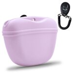 Sac  friandises en silicone pour chien, contenant portable pour l'entranement canin avec fermeture ...