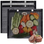 Sac � grillades en filet, sac � grillades antiadh�sif r�sistant � la chaleur pour grillades en ext�rieur, ...