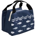 Sac isotherme lunch box, �tanche, pour hommes et femmes, dimensions 21 � 17 � 15 cm, bleu fonc�, 1 pi�ce ...
