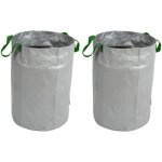 Sac jardin dchet, 2 pices sac  ordures de jardin pliable et rutilisable avec poigne (argent 100l, ...