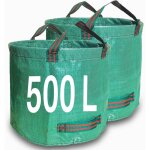 Sacs de jardin robustes en pp - lot de 2 x 500 l - vert