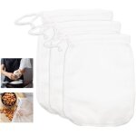 Sac � lait v�g�tal r�utilisable sac filtrant nylon mailles fines pour lait de noix v�gan, lait d'amandes, ...