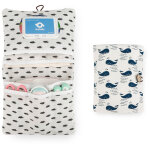 Sac � langer 2 en 1 ? sac portable ? motif baleine bleue ?