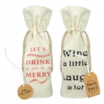Sac en lin pour bouteille, sac cadeau pour vin et liqueurs