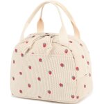 Sacs � lunch pour femmes et hommes, joli sac � lunch en velours c�tel�, bo�te � lunch isotherme r�utilisable, ...