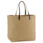 Sac à mains en jute à rayures Sac à mains en jute à rayures
