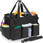 Sac � outils pour produits de nettoyage portables, kit de nettoyage de grande capacit�, noir