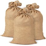 Sac de plantation 3 pi�ces, sacs � pommes de terre toile de jute, 215 gr / m2, 60 x 90 cm, capacit� de ...